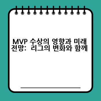 MVP 수상의 영향과 미래 전망:  리그의 변화와 함께