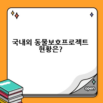 국내외 동물보호프로젝트 현황은?