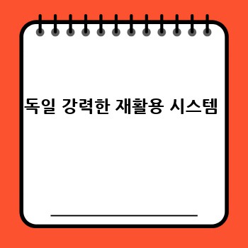 독일 강력한 재활용 시스템