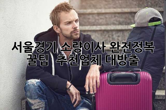 서울/경기 소량이사 완전정복! 꿀팁 & 추천업체 대방출 🚚💨