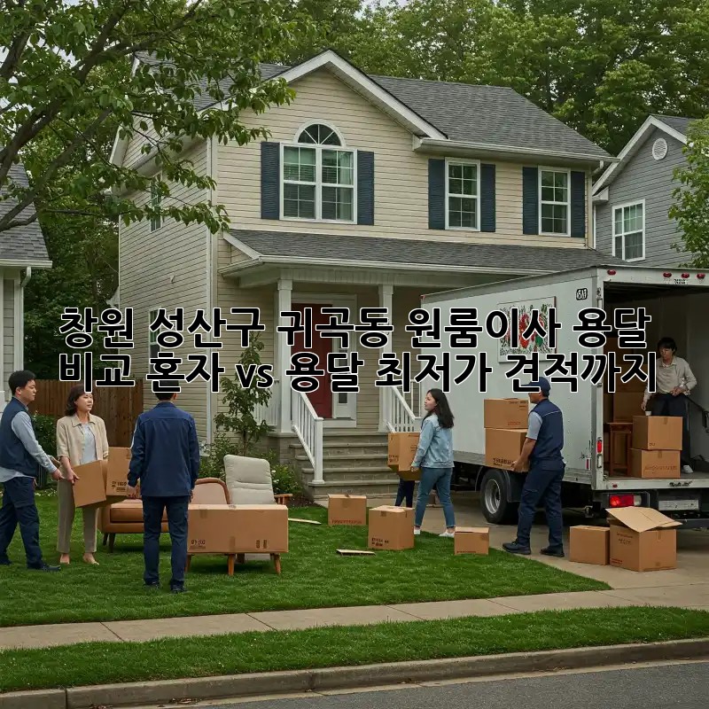 창원 성산구 귀곡동 원룸이사 용달 비교: 혼자 vs 용달, 최저가 견적까지! 🤔